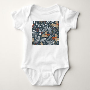 Weihnachtshirsche, festliches Design Baby Strampler