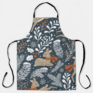 Weihnachtshirsche, festliches Design Schürze