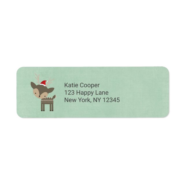 Weihnachtshirsche mit Roter Weihnachtsmannmütze Re (Vorne)