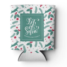 Weihnachtshirsche und Typografie-Lass es schneien