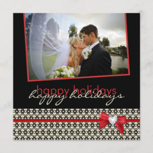 Weihnachtshochzeit Danke Foto Karte