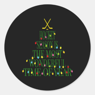 Weihnachtshockey - Die schönste Zeit des Jahres Runder Aufkleber