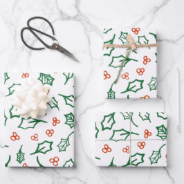 Weihnachtsholzpapier Geschenkpapier Set