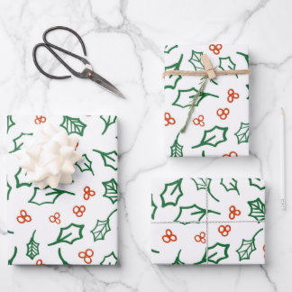 Weihnachtsholzpapier Geschenkpapier Set
