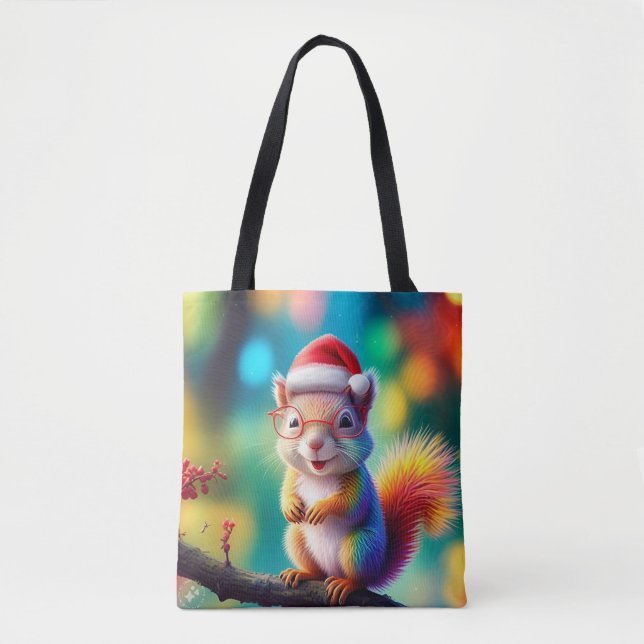 Weihnachtshörnchen als Weihnachtsmann-56765 (Vorderseite)