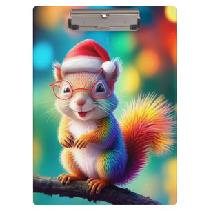 Weihnachtshörnchen als Weihnachtsmann-56765 Klemmbrett