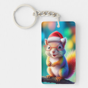 Weihnachtshörnchen als Weihnachtsmann-56765 Schlüsselanhänger