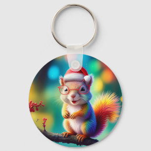 Weihnachtshörnchen als Weihnachtsmann-56765 Schlüsselanhänger