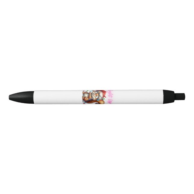 Weihnachtshörnchen mit Lights Fun Holiday Card Kugelschreiber (Vorderseite)