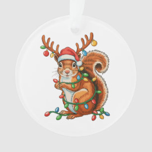 Weihnachtshörnchen Weihnachtslicht Niedliche Feier Ornament