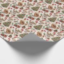Weihnachtshühner-Geschenkpapier