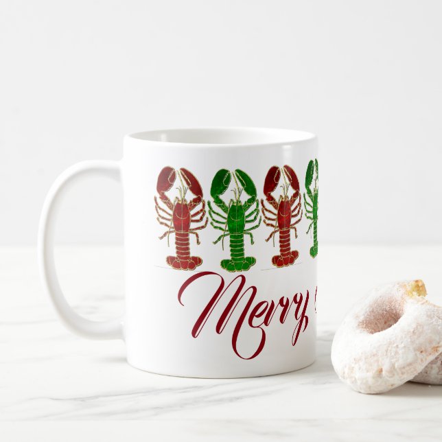Weihnachtshummer Kaffeetasse (Mit Donut)