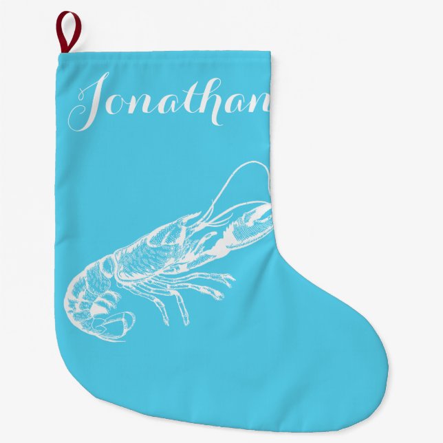 WeihnachtsHummer-Strumpf an der Küste Großer Weihnachtsstrumpf (Vorderseite)