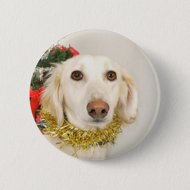 Weihnachtshund 2 button (Vorderseite)