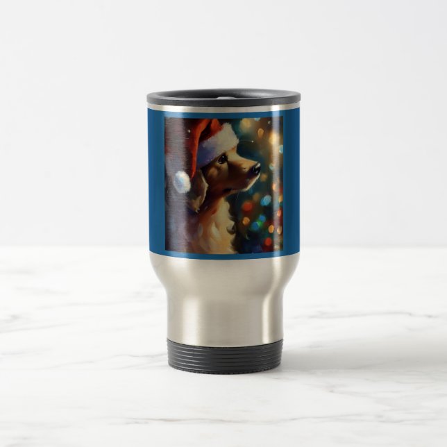 Weihnachtshund 3 reisebecher (Mittel)