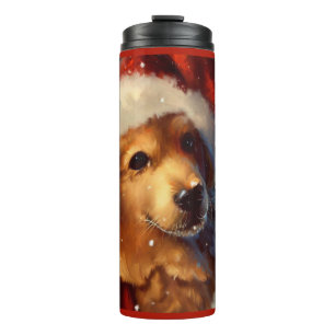 Weihnachtshund 4 thermosbecher