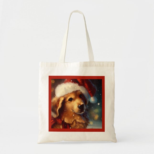 Weihnachtshund 4 tragetasche (Vorne)