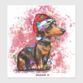 Weihnachtshund Aufkleber