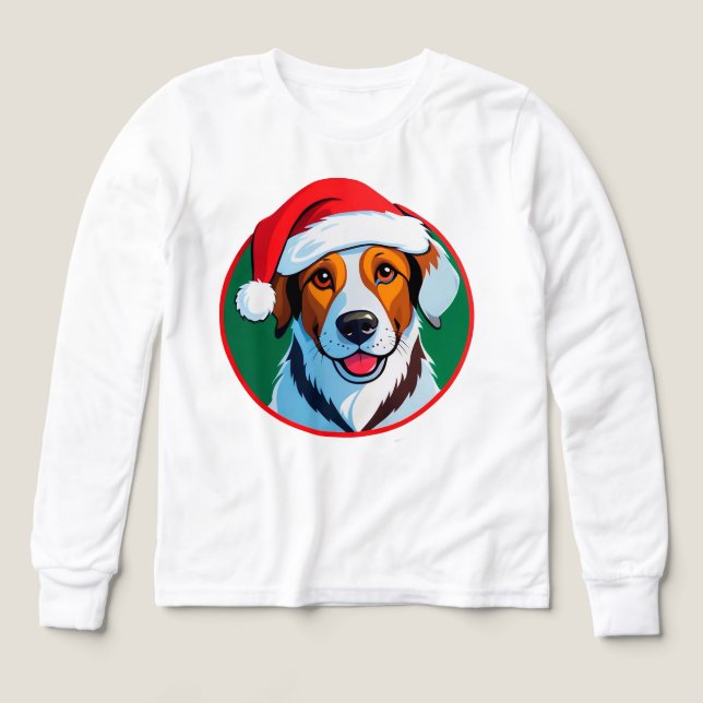 Weihnachtshund Cartoon (Design Vorderseite)