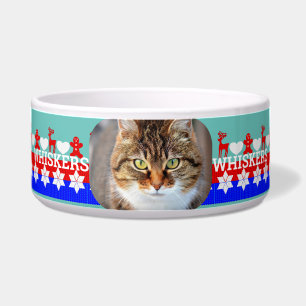 Weihnachtshund Cat Personalisiert Foto Bowl Napf