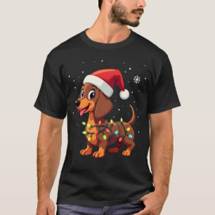 Weihnachtshund Dachshund Weihnachten Wiener 3 T-Shirt