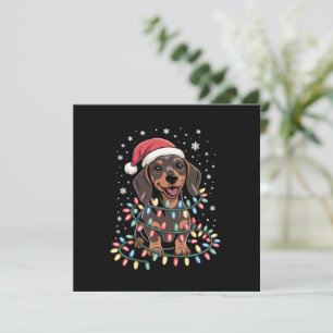 Weihnachtshund Dachshund Weihnachtsmann Xmas Wiene Feiertagskarte