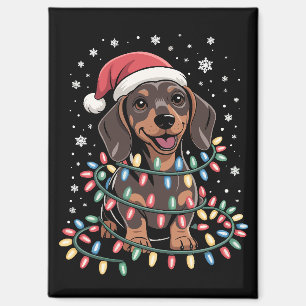 Weihnachtshund Dachshund Weihnachtsmann Xmas Wiene Magnet