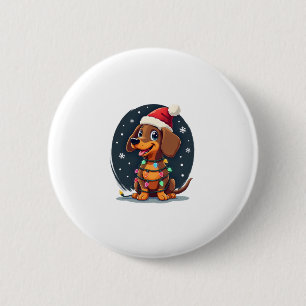 Weihnachtshund Dackel Weihnachten Dackel 2 Button
