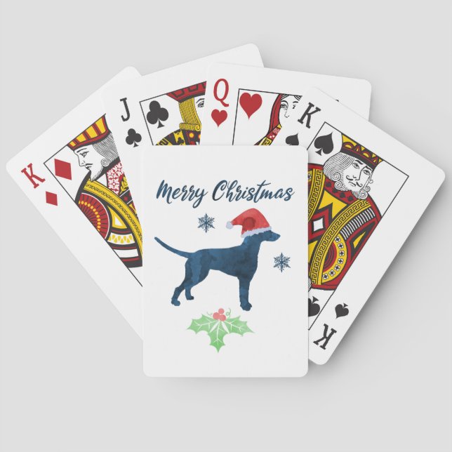 Weihnachtshund Dalmatiner Spielkarten (Rückseite)