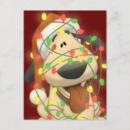 Weihnachtshund Feiertagspostkarte