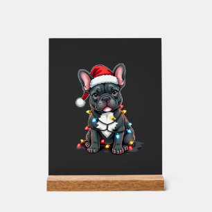 Weihnachtshund Französische Bulldogge Xmas Frenchi Acrylschild