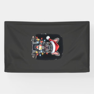 Weihnachtshund Französische Bulldogge Xmas Frenchi Banner