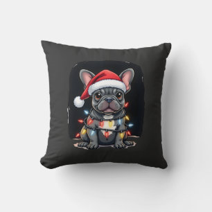 Weihnachtshund Französische Bulldogge Xmas Frenchi Kissen