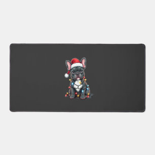 Weihnachtshund Französische Bulldogge Xmas Frenchi Schreibtischunterlage