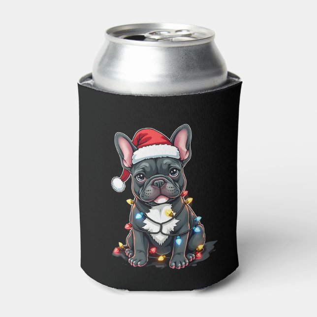 Weihnachtshund Französischer Bulldog Xmas Frenchie Dosenkühler (Kanne Vorderseite)