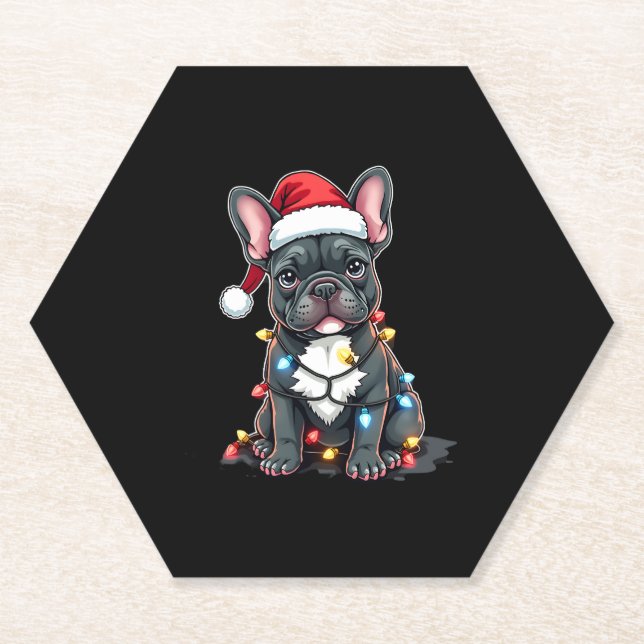 Weihnachtshund Französischer Bulldog Xmas Frenchie Untersetzer