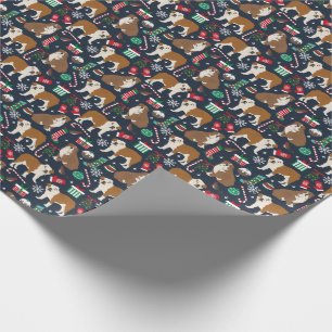 Weihnachtshund Geschenkpapier