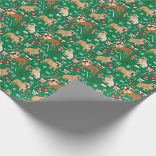 Weihnachtshund Geschenkpapier