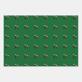 Weihnachtshund Geschenkpapier Set