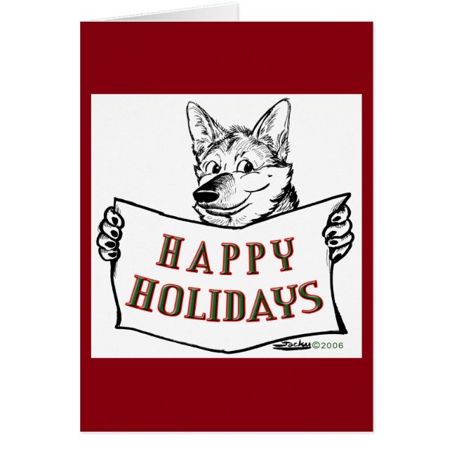 Weihnachtshund: Happy Holidays! (Vorne)