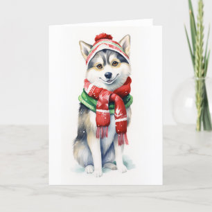Weihnachtshund, Holiday Hund, BLANK Feiertagskarte