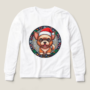 Weihnachtshund im Cartoon-Stil