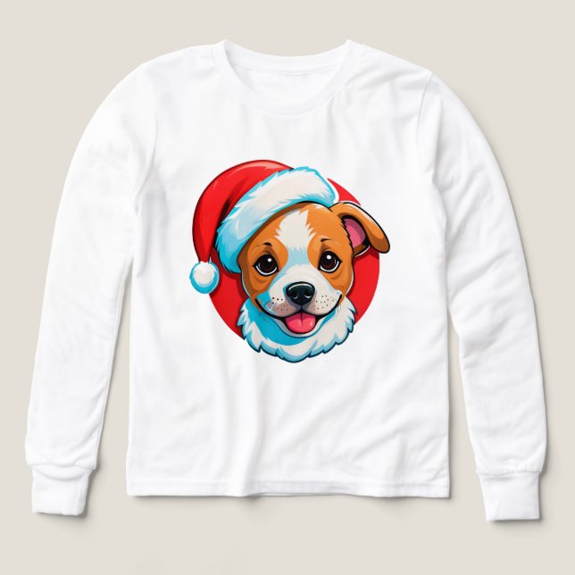 Weihnachtshund in Cartoon-Optik (Design Vorderseite)