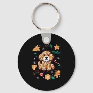 Weihnachtshund Lebkuchen Goldendoodle Golden Doodl Schlüsselanhänger