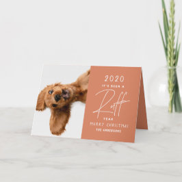 Weihnachtshund lustige Rudel Jahr in Überprüfung Karte