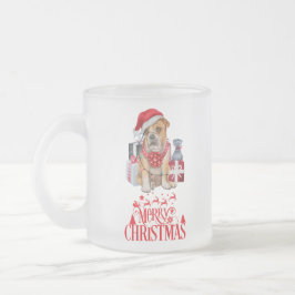 Weihnachtshund Mattglastasse