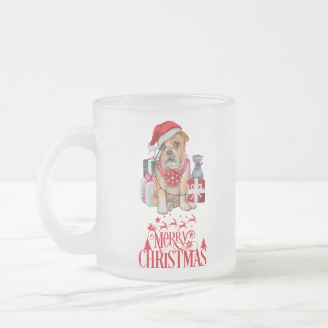 Weihnachtshund Mattglastasse (Links)