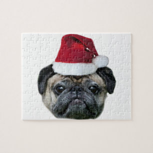 Weihnachtshund Mops Puzzle