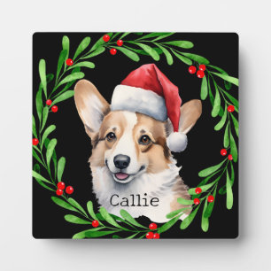 Weihnachtshund Pembroke Welsh Corgi Holidays Haust Fotoplatte