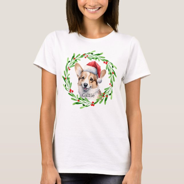 Weihnachtshund Pembroke Welsh Corgi Holidays Haust T-Shirt (Vorderseite)